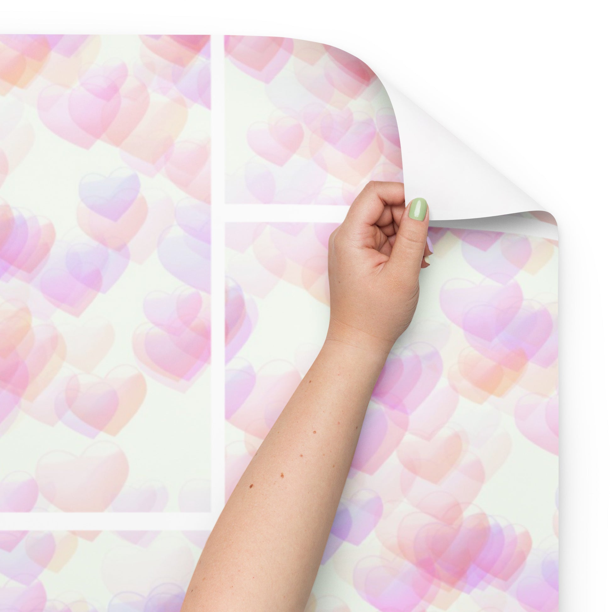 Little Pink Hearts Wrapping Paper Sheets