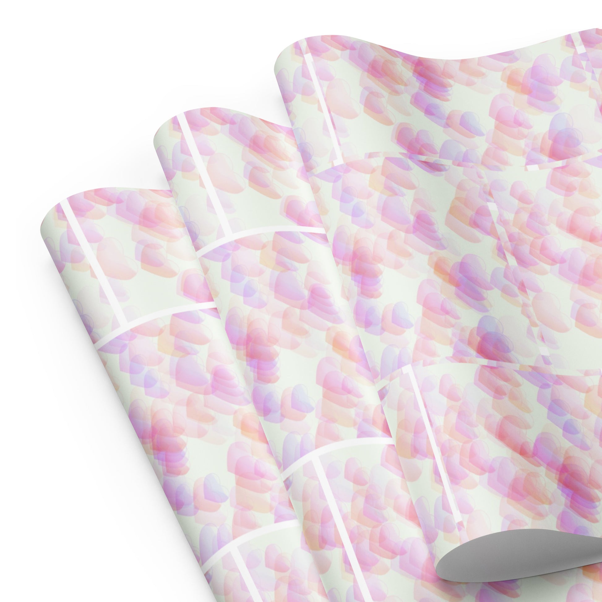 Little Pink Hearts Wrapping Paper Sheets