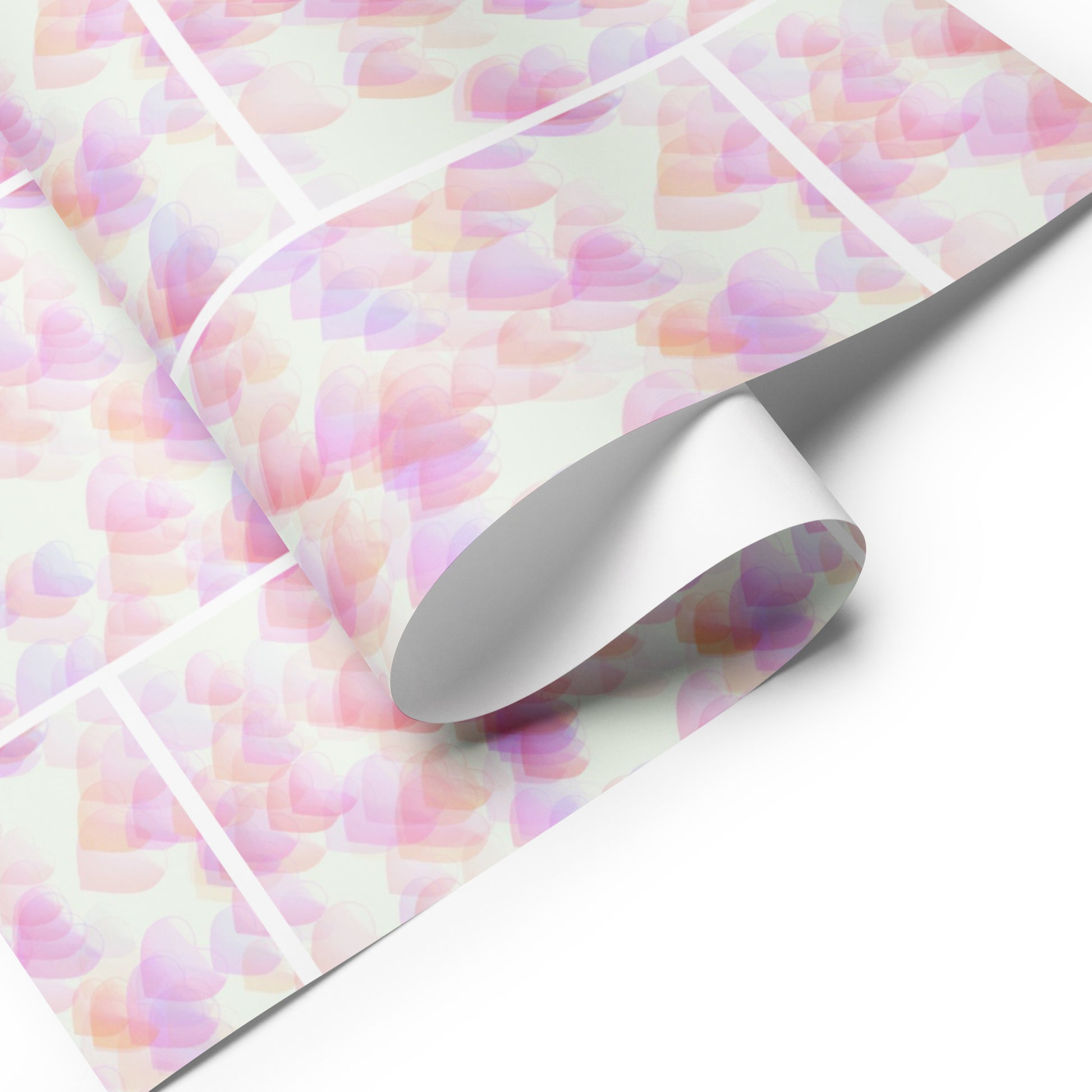 Little Pink Hearts Wrapping Paper Sheets