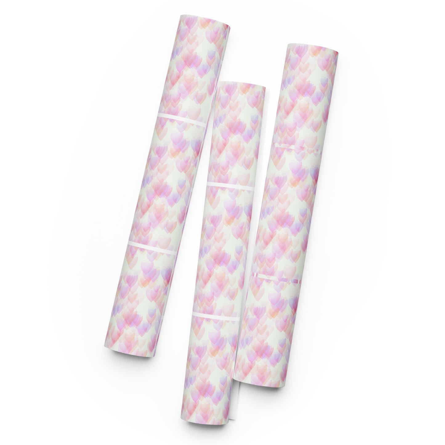 Little Pink Hearts Wrapping Paper Sheets