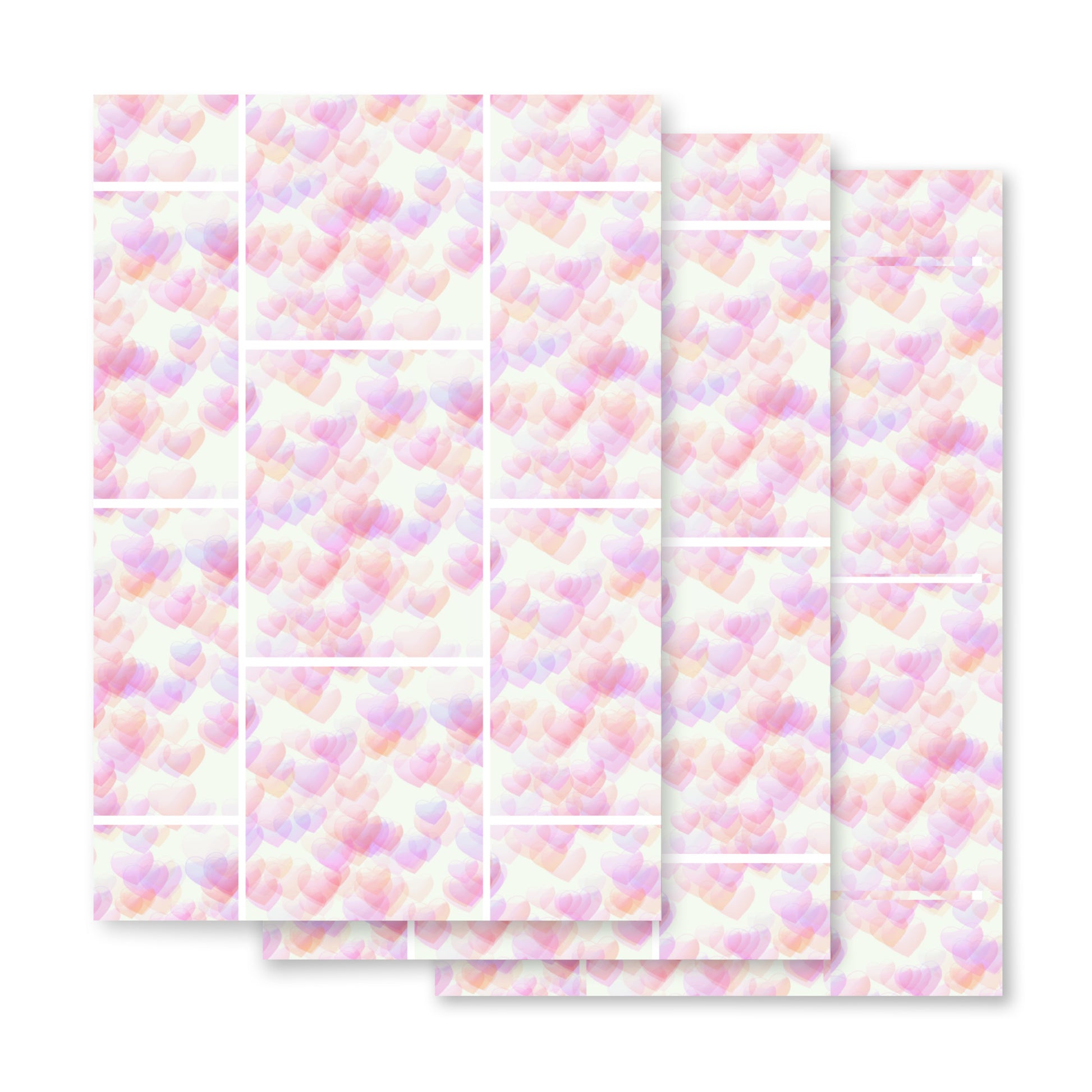 Little Pink Hearts Wrapping Paper Sheets