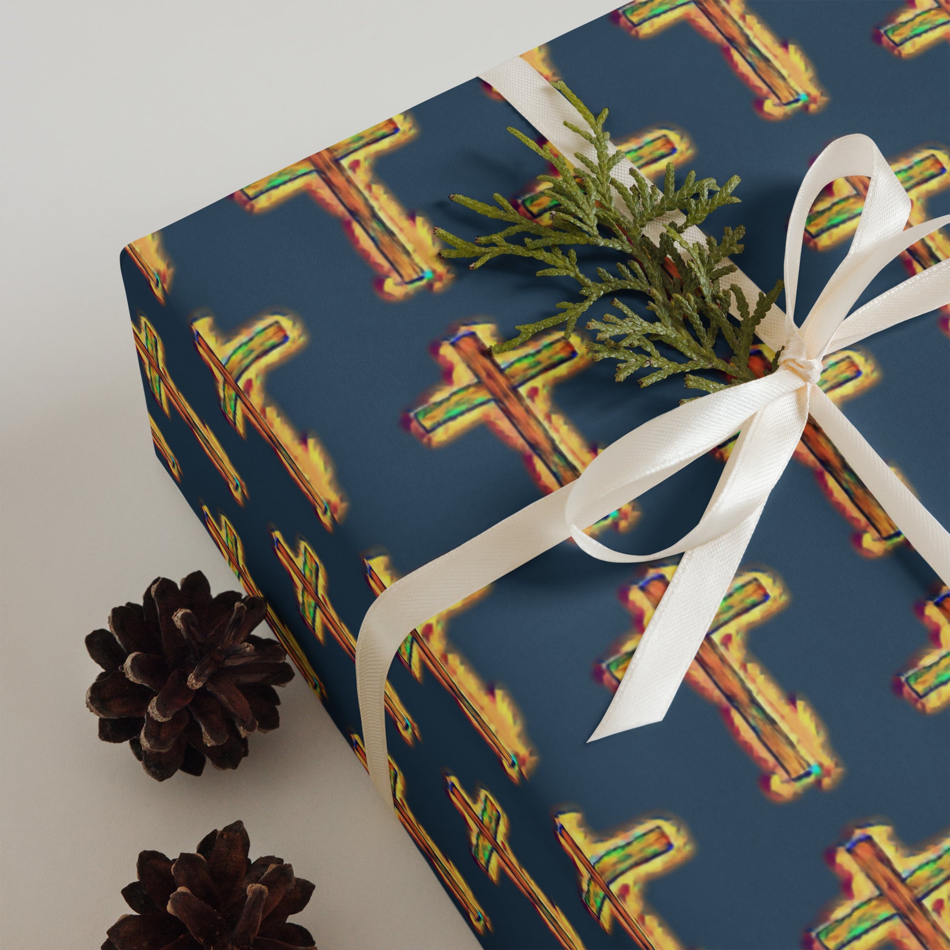 Bright Cross Wrapping paper sheets