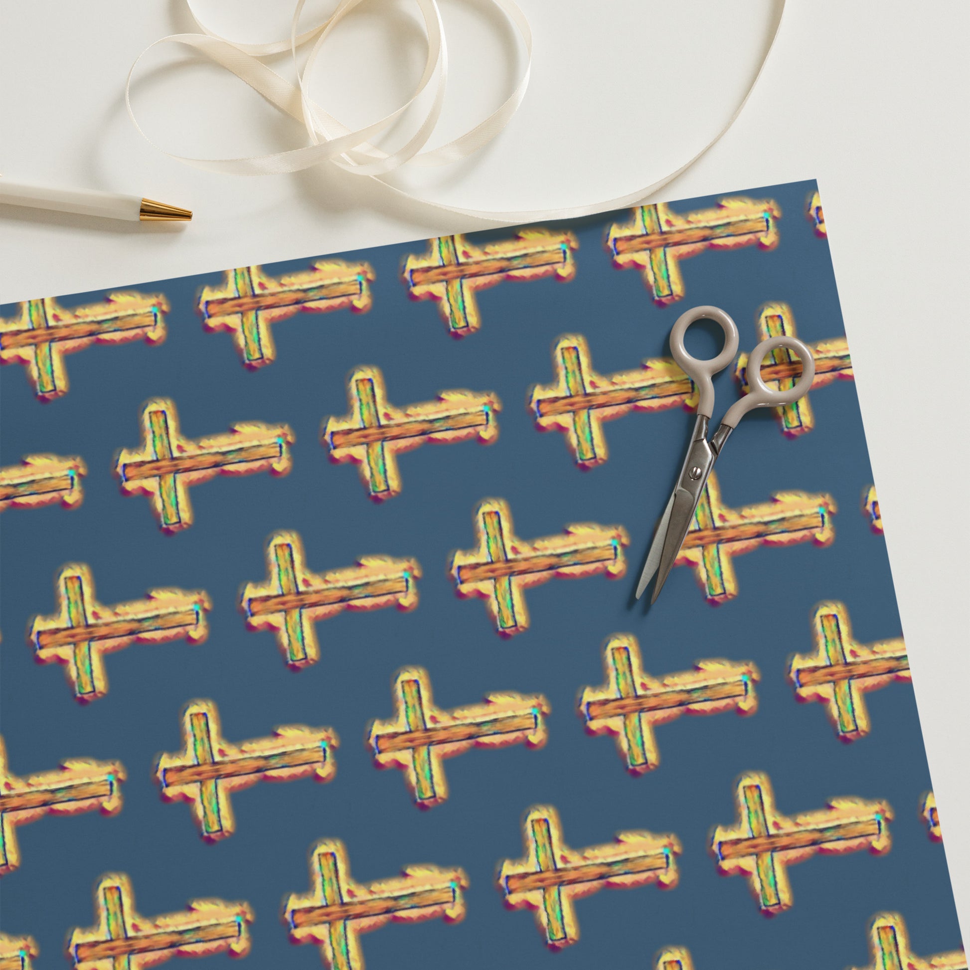 Bright Cross Wrapping paper sheets