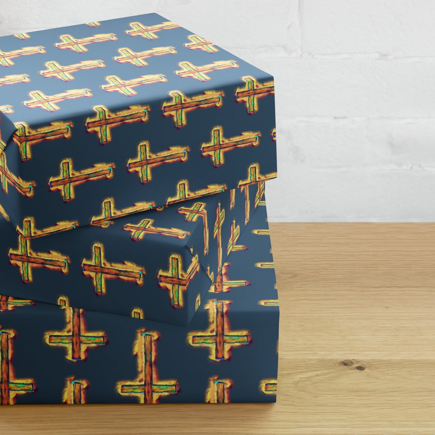 Bright Cross Wrapping paper sheets