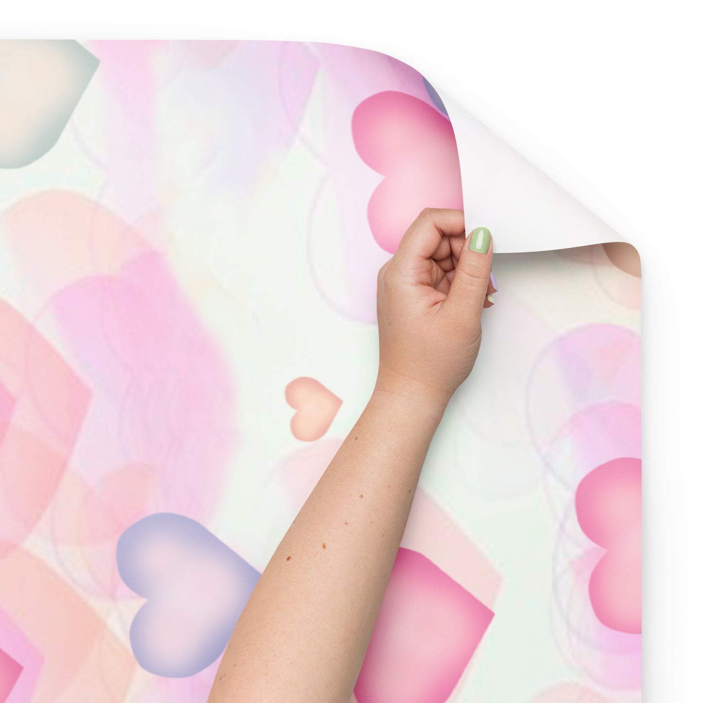 Watercolor Hearts Wrapping Paper Sheets