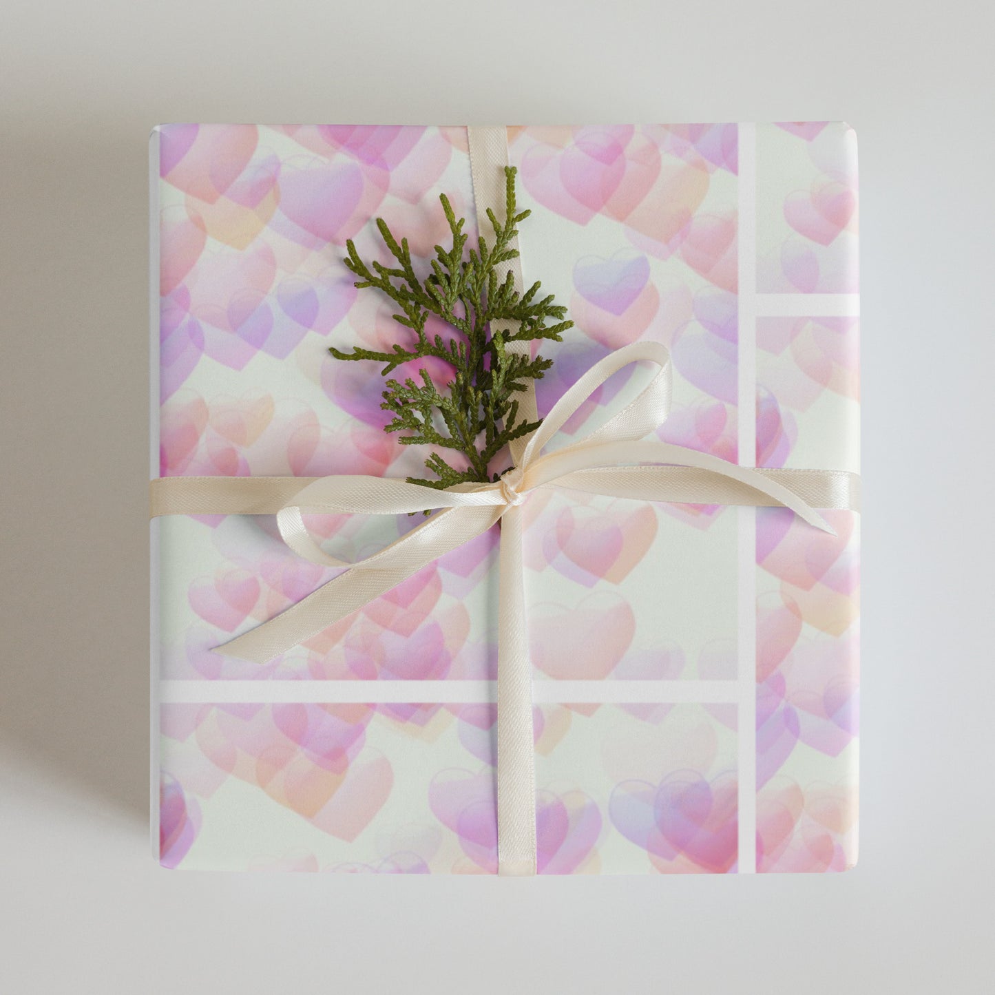 Pink Hearts Wrapping Paper Sheets Default Title