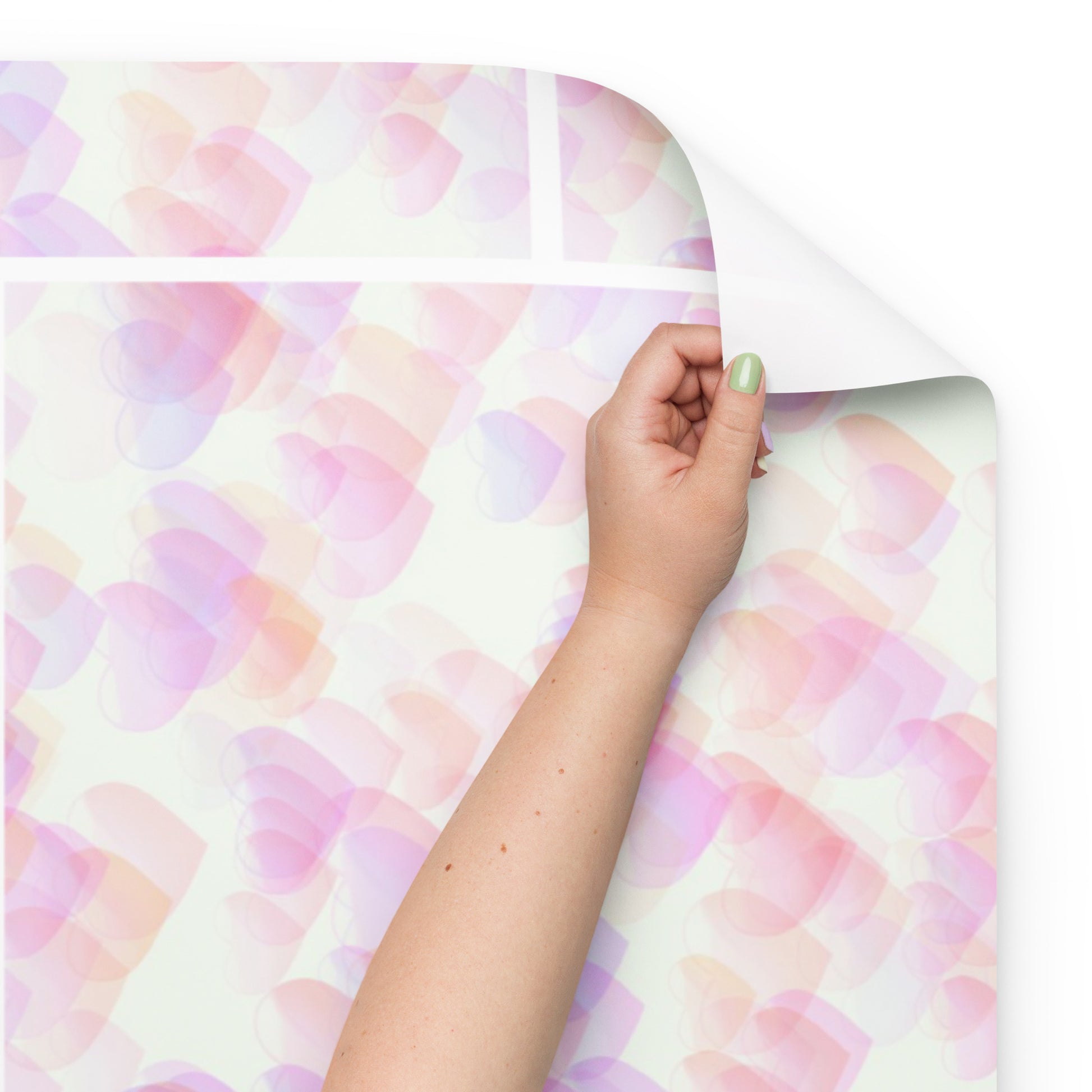 Pink Hearts Wrapping Paper Sheets