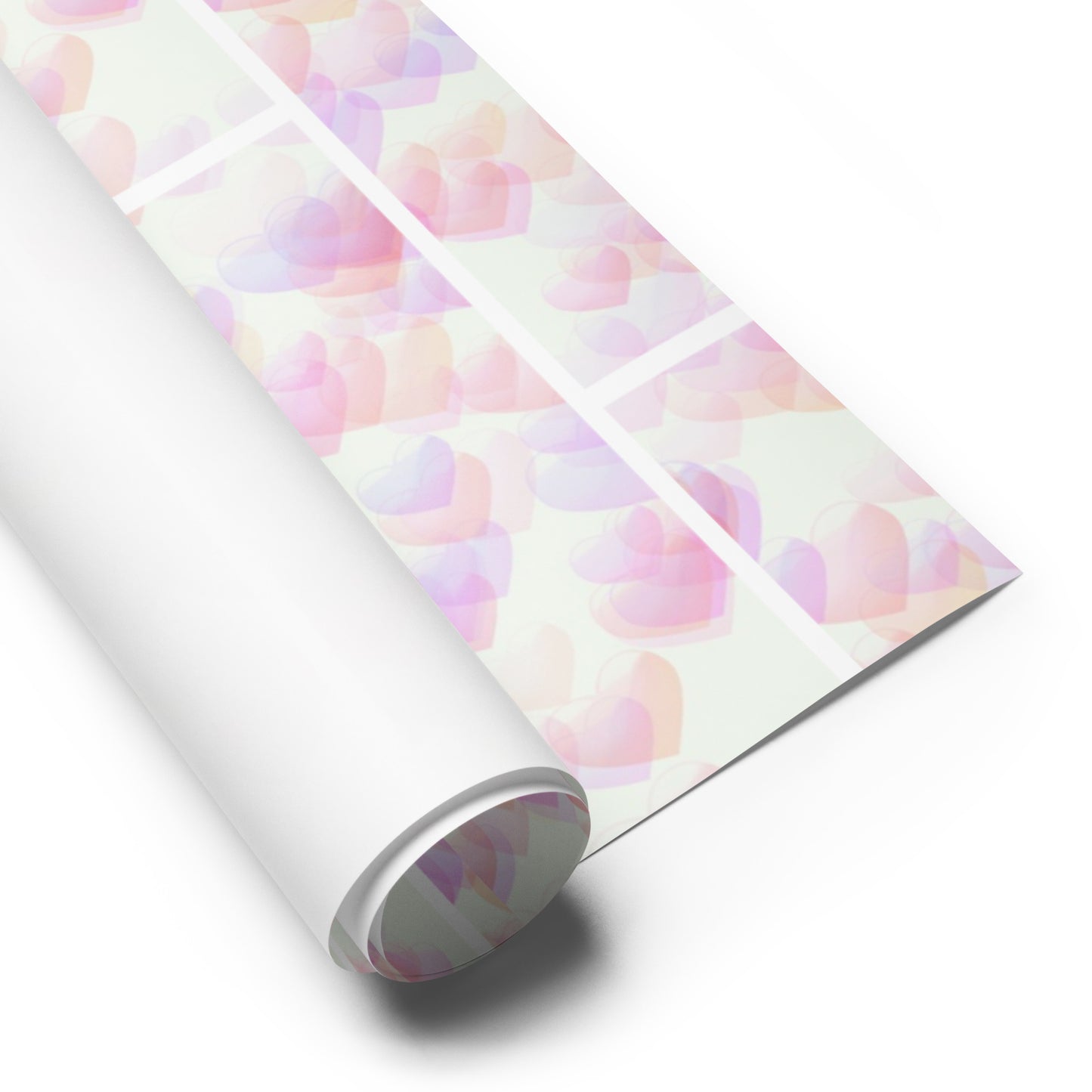 Pink Hearts Wrapping Paper Sheets