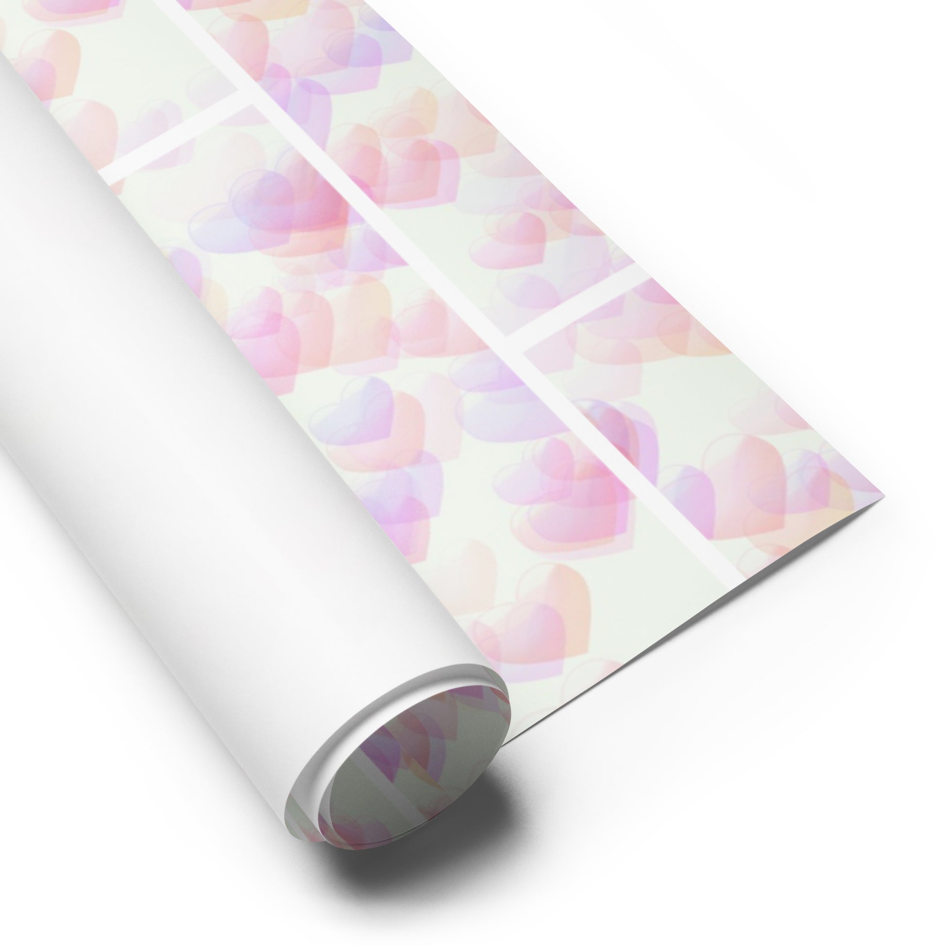 Pink Hearts Wrapping Paper Sheets