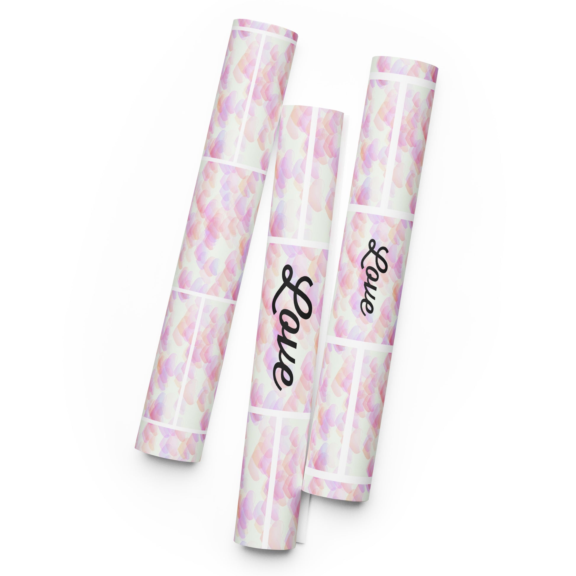 Pink Hearts Wrapping Paper Sheets