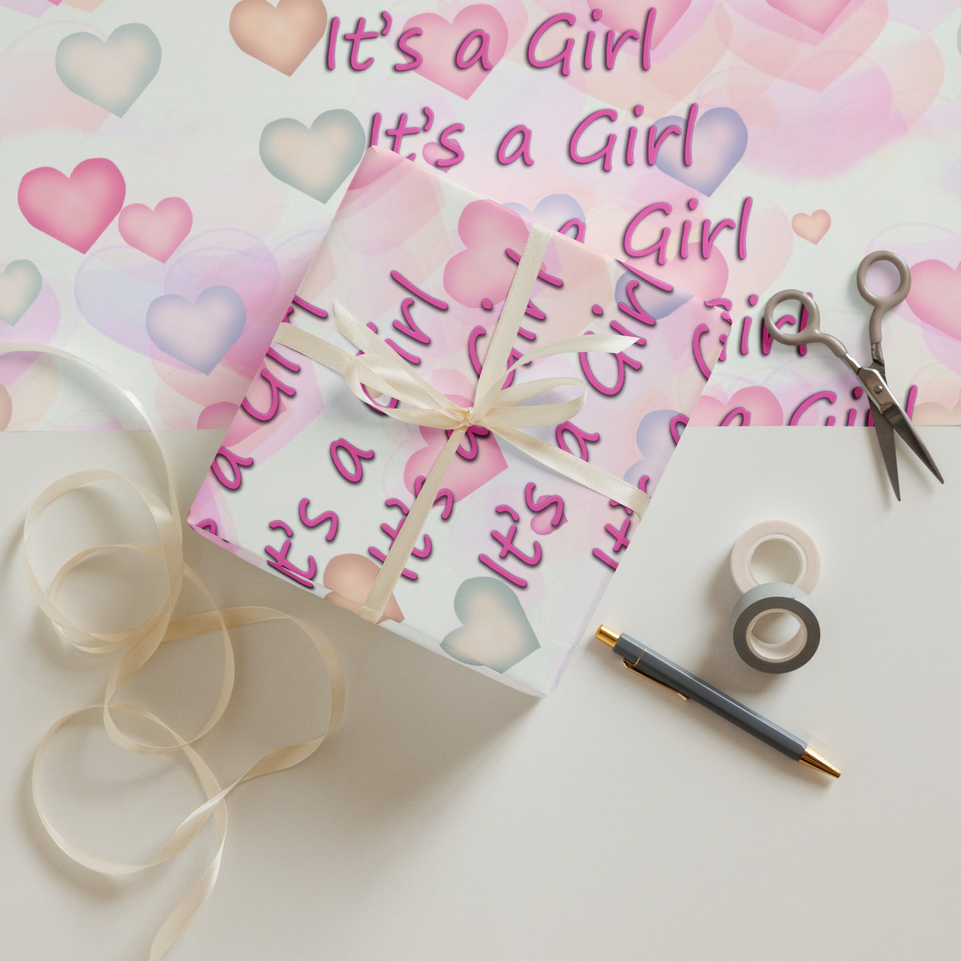 It's a Girl Wrapping Paper Sheets