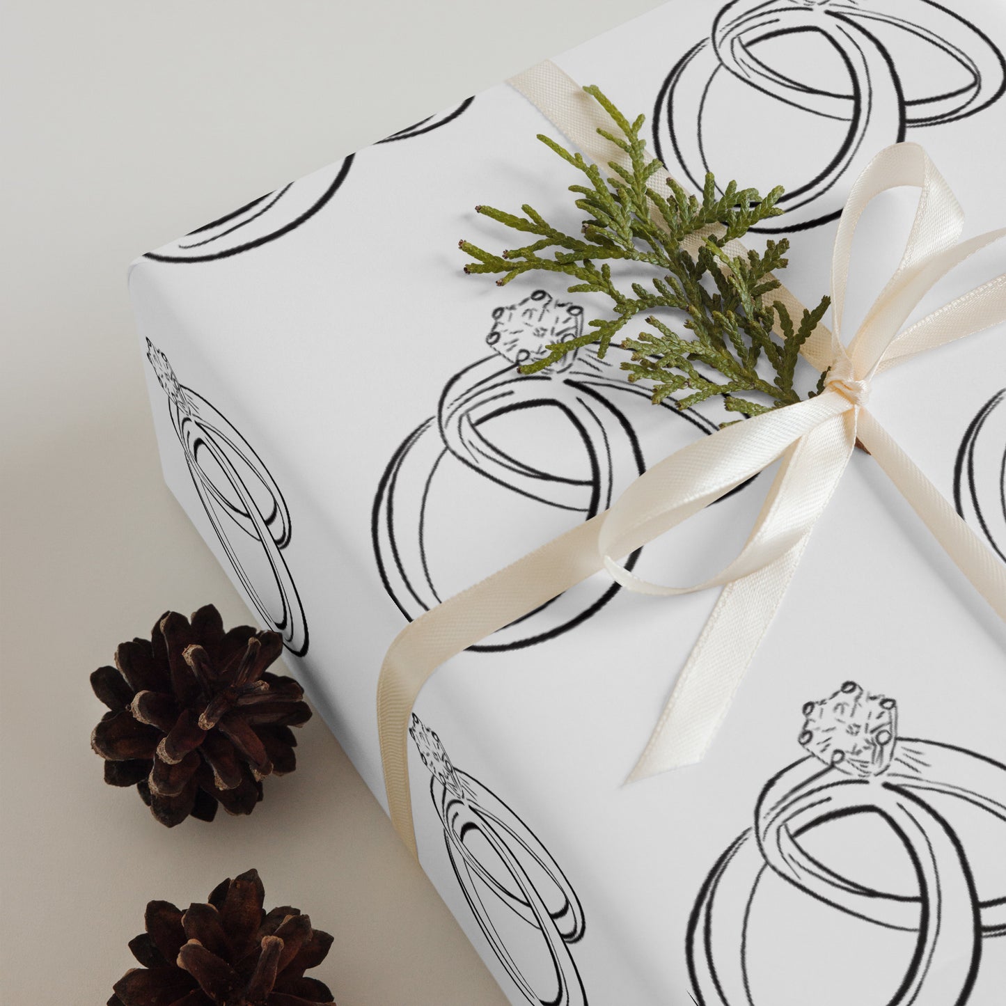 Wedding Rings Wrapping paper sheets