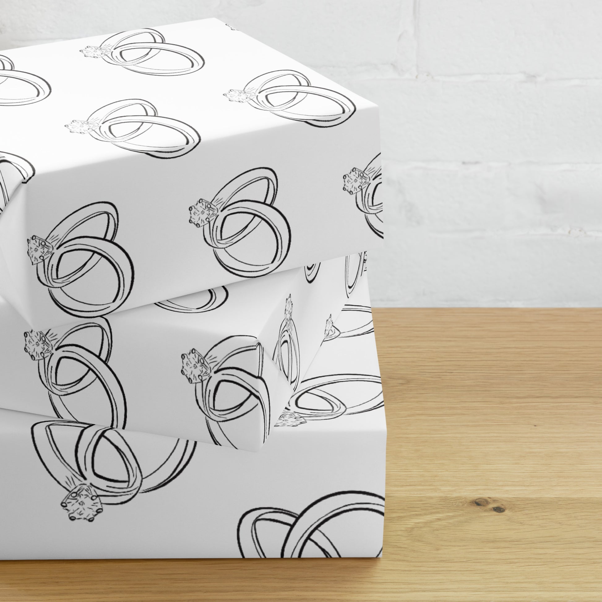 Wedding Rings Wrapping paper sheets
