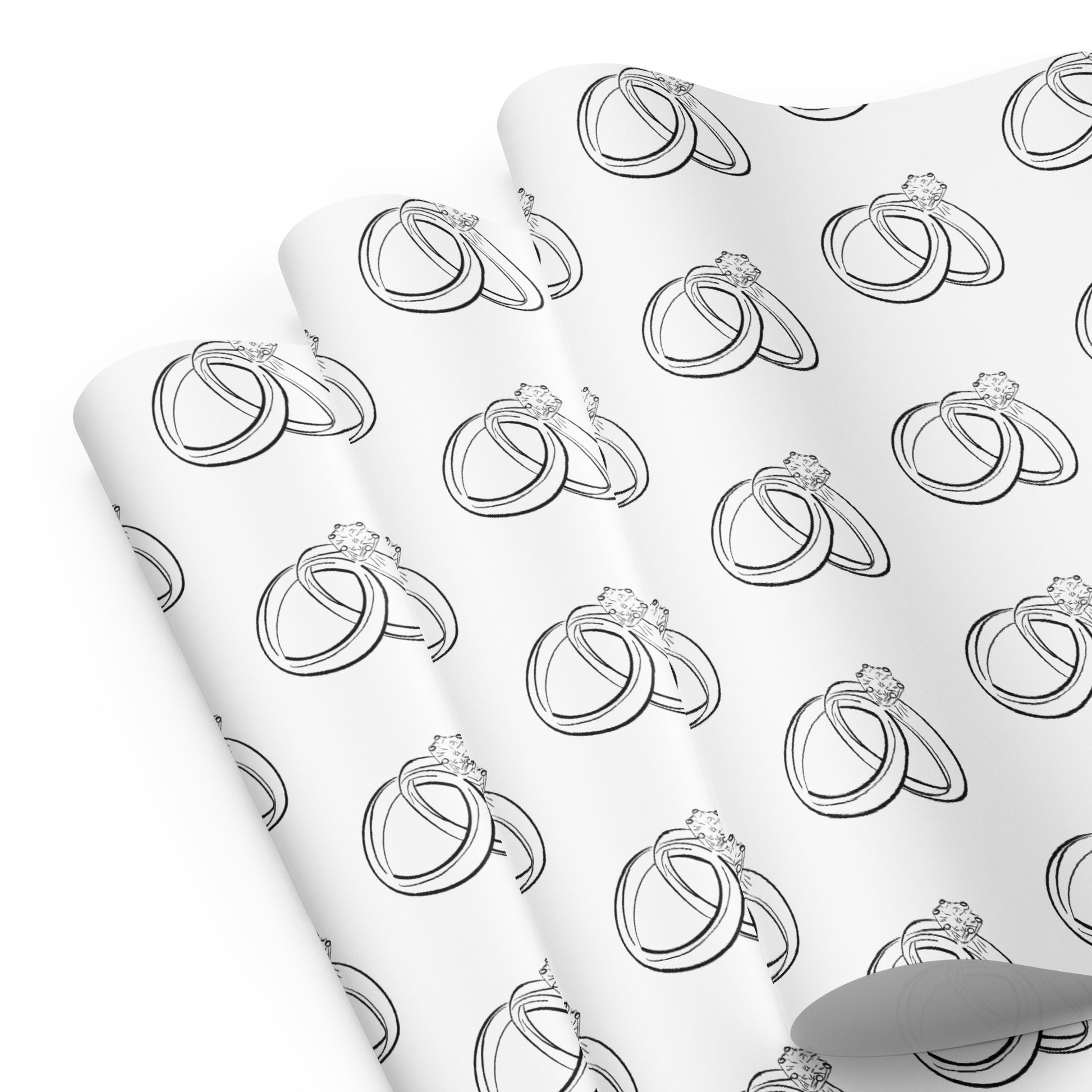 Wedding Rings Wrapping paper sheets