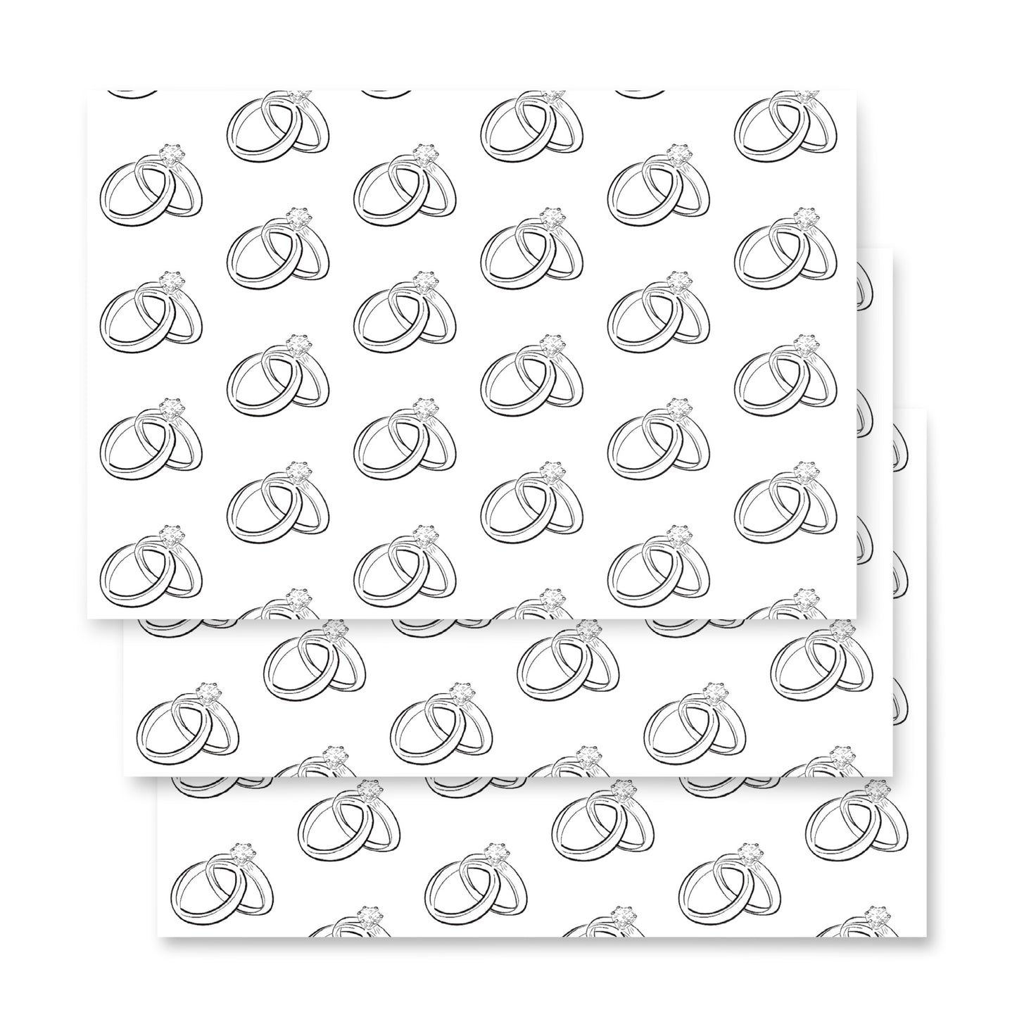 Wedding Rings Wrapping paper sheets