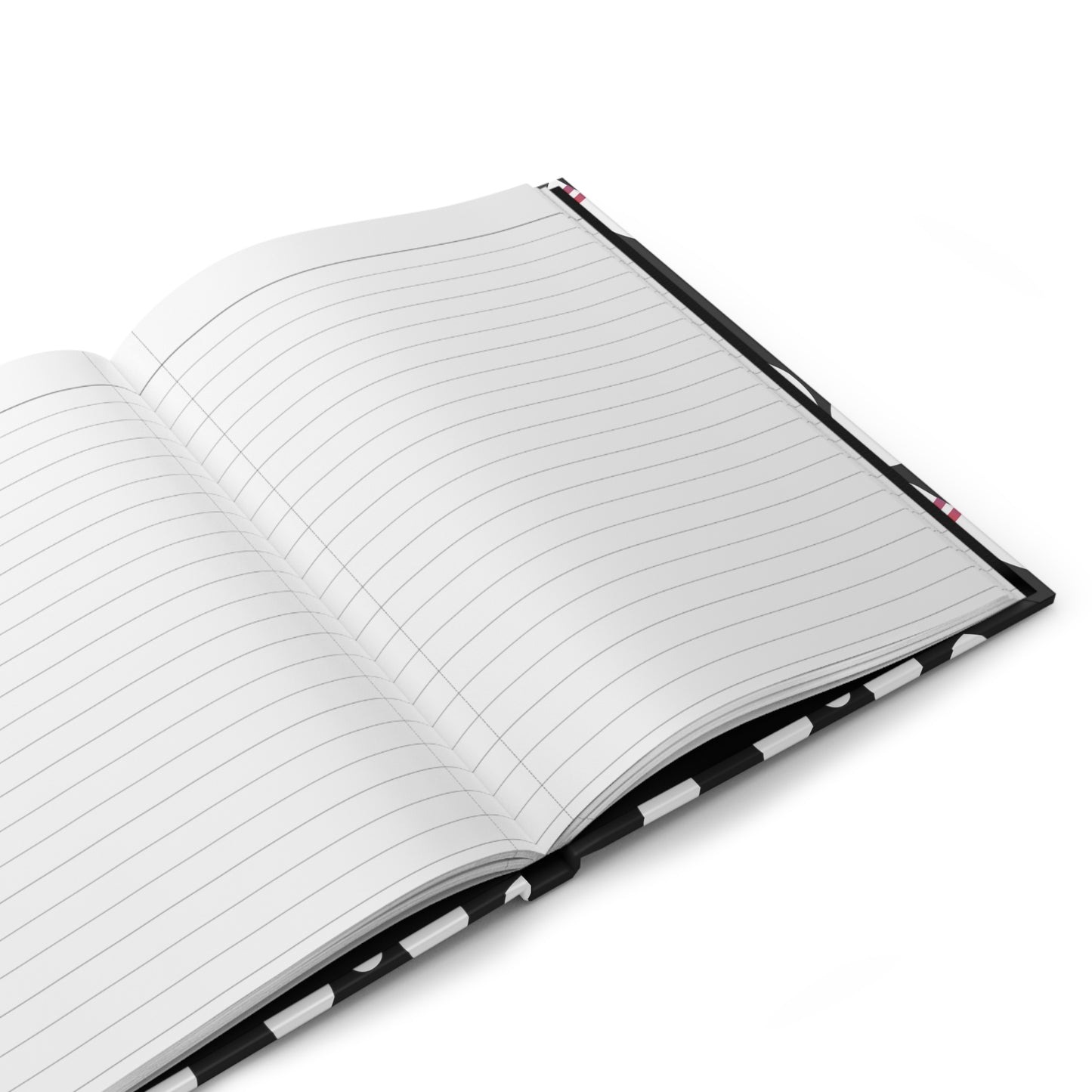 Bowling Pins Hardcover Journal — Matte Black Sports Notebook for Bowlers