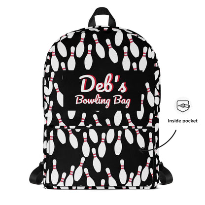Personalized Bowling Pin Backpack