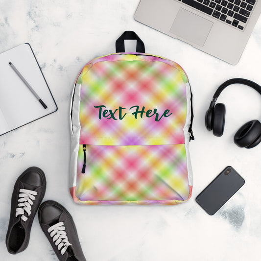 Personalized Green Yellow Red Backpack Default Title