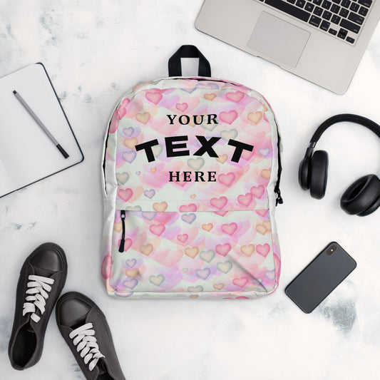 Watercolor Hearts Backpack Default Title