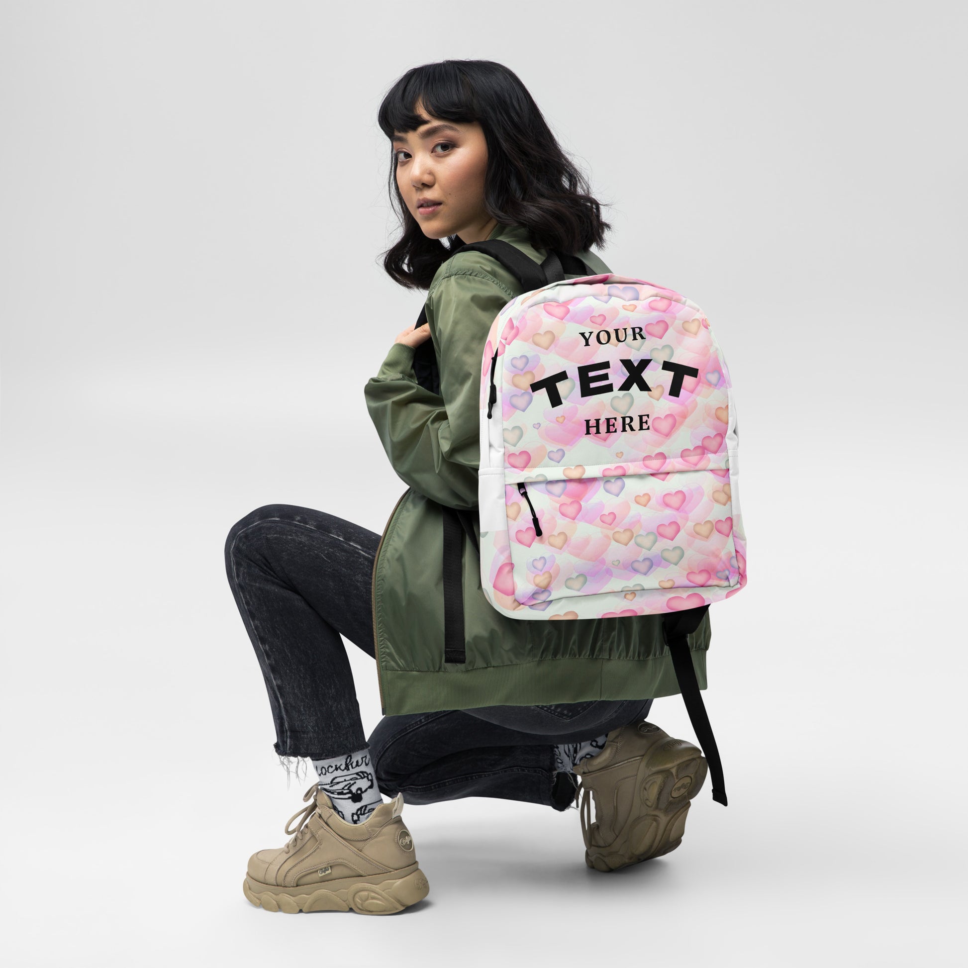Watercolor Hearts Backpack
