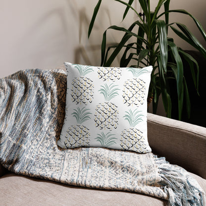 Pineapple Abstract Art Basic Pillow