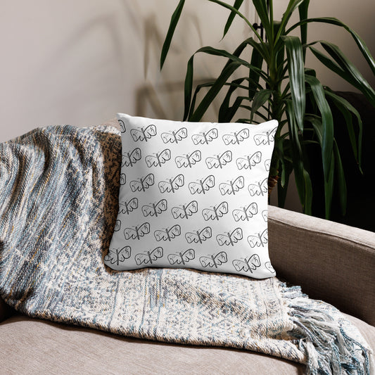 Black and White Abstract Butterfly Basic Pillow 18″×18″