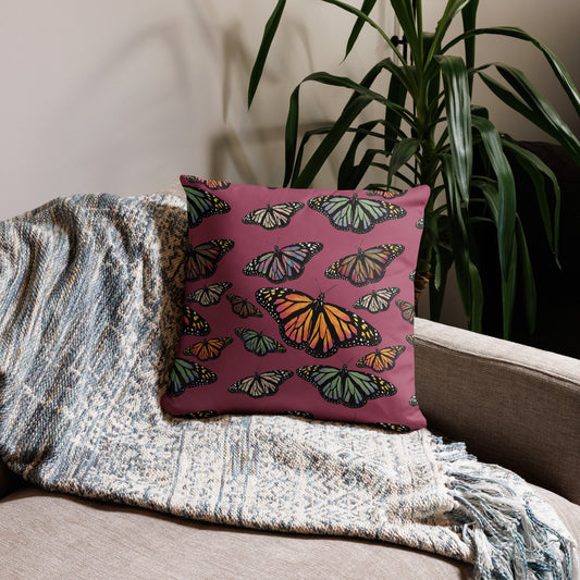 Colorful Butterfly Basic Pillow 18″×18″