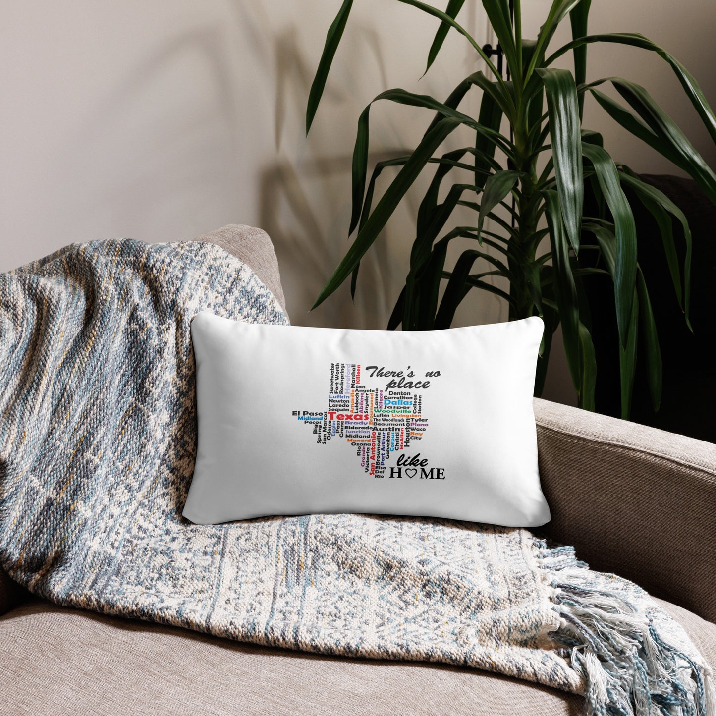 No place like home in Texas Basic Pillow 20″×12″