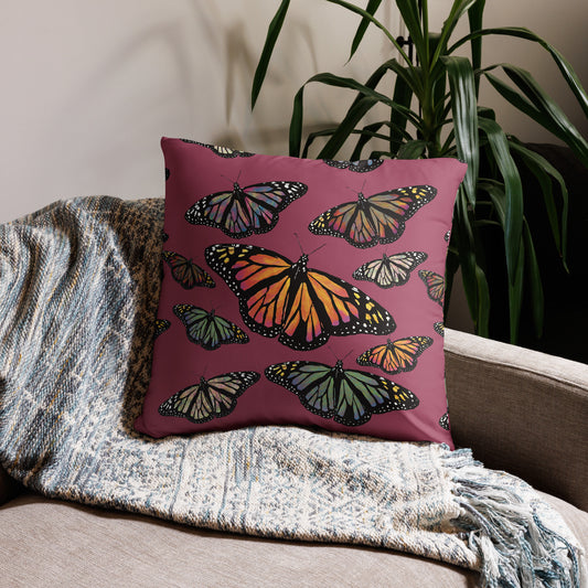 Colorful Butterfly Basic Pillow 22″×22″