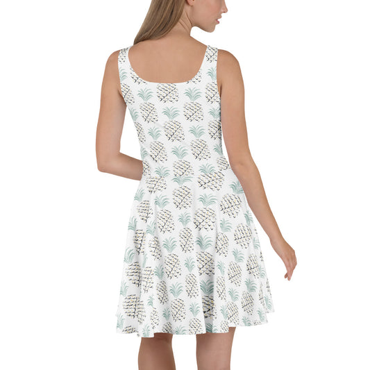 Pineapple Abstract Art Skater Dress