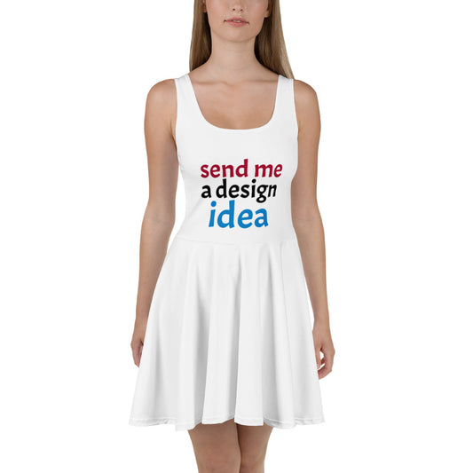 Personalized Skater Dress White