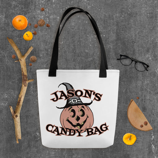 Pumpkin Hat Tote bag Black
