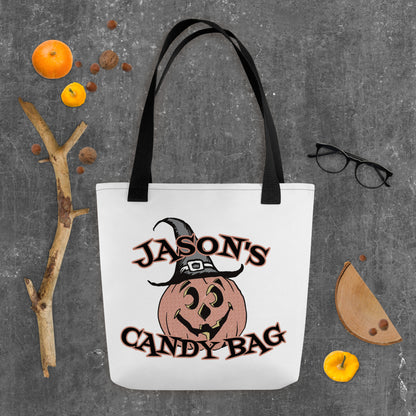 Pumpkin Hat Tote bag Black