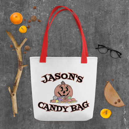 Candy Pumpkin Tote bag Red