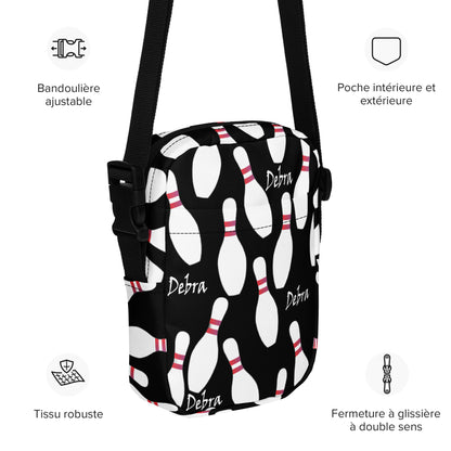 Bowling Pin Utility Crossbody Personalized Bag