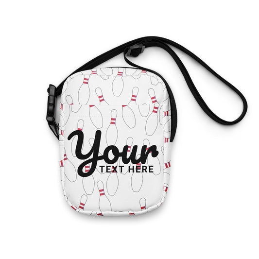 Bowling pin Utility crossbody bag personalized