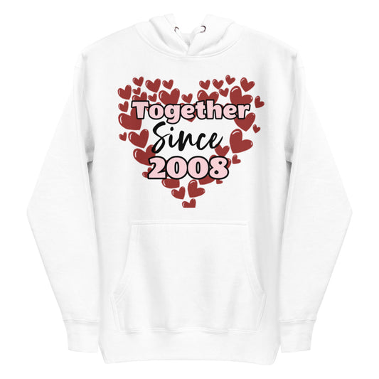 Together Since Unisex Hoodie Carbon White
