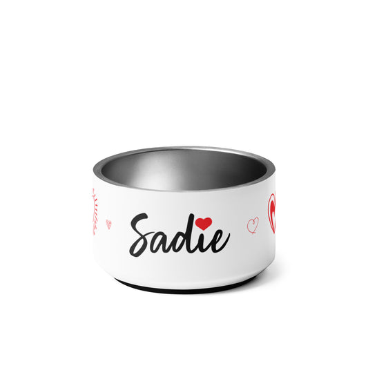 Hearts Dog Pet Bowl 18 oz