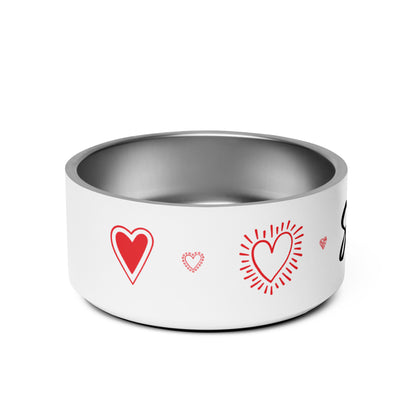 Hearts Dog Pet Bowl