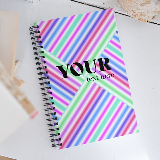 Green Red Blue Purple Striped Spiral Dotted Line Notebook Default Title