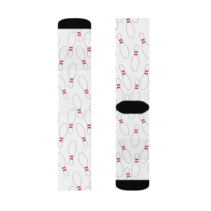 Bowling Pin Crew Socks L