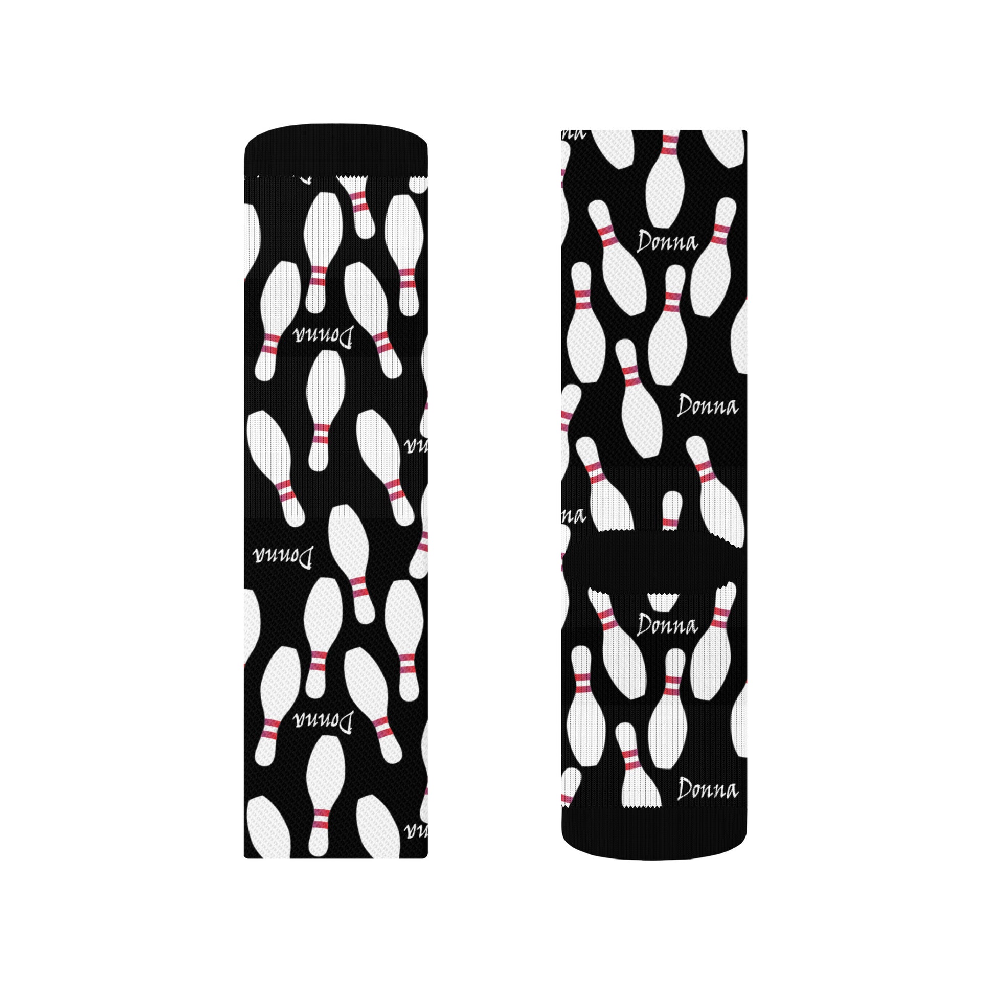 Personalized Bowling Pin Crew socks