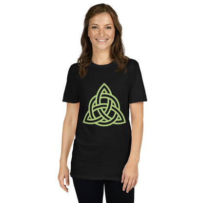 Celtic Knot Triangle Short-Sleeve Unisex T-Shirt Black
