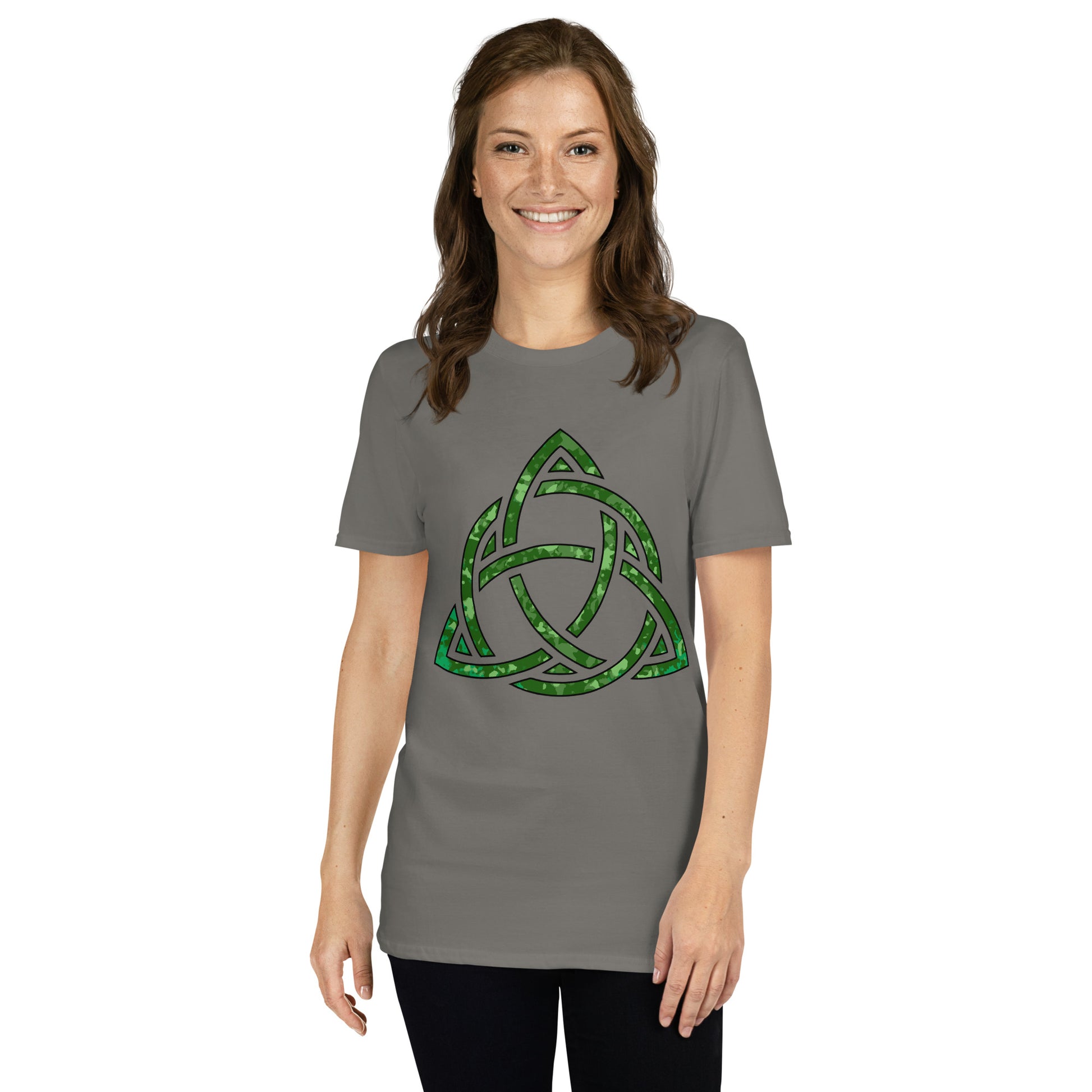 Celtic Knot Triquetra Short-Sleeve Unisex T-Shirt Charcoal