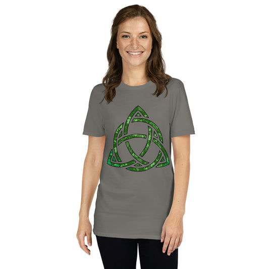 Celtic Knot Triquetra Short-Sleeve Unisex T-Shirt Charcoal