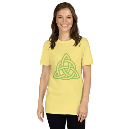 Celtic Knot Triangle Short-Sleeve Unisex T-Shirt Cornsilk