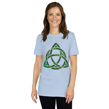 Celtic Knot Triquetra Short-Sleeve Unisex T-Shirt Light Blue