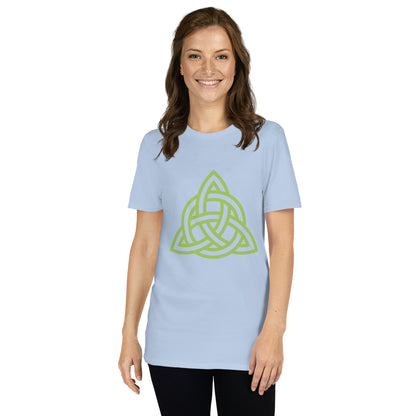 Celtic Knot Triangle Short-Sleeve Unisex T-Shirt Light Blue