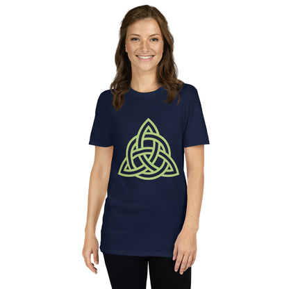 Celtic Knot Triangle Short-Sleeve Unisex T-Shirt Navy