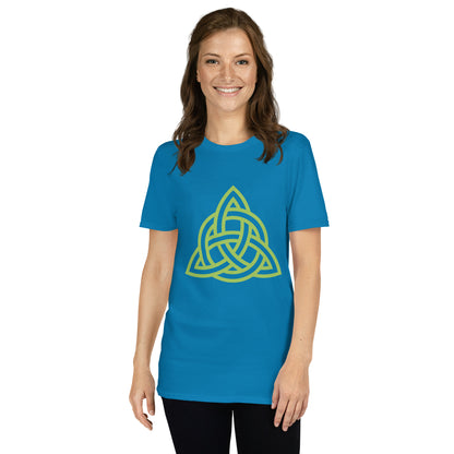 Celtic Knot Triangle Short-Sleeve Unisex T-Shirt Sapphire